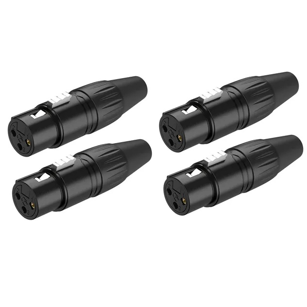 4 Conectores de Microfono XLR-F