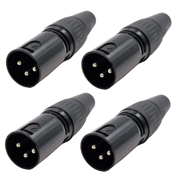 4 Conectores de Microfono XLR-M 