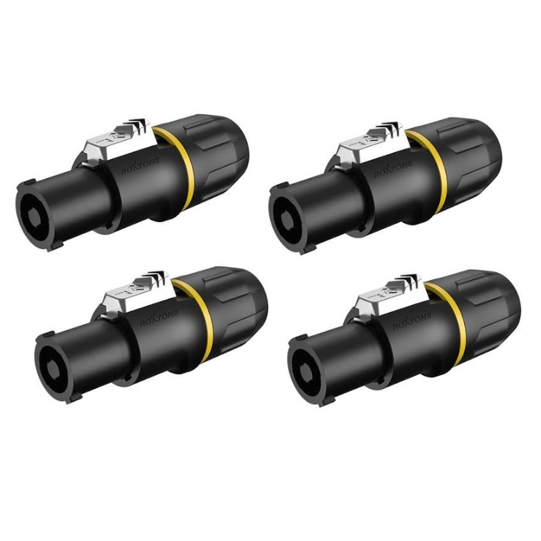 4 conectores volantes de speakon 4 polos RS4FP-YL 