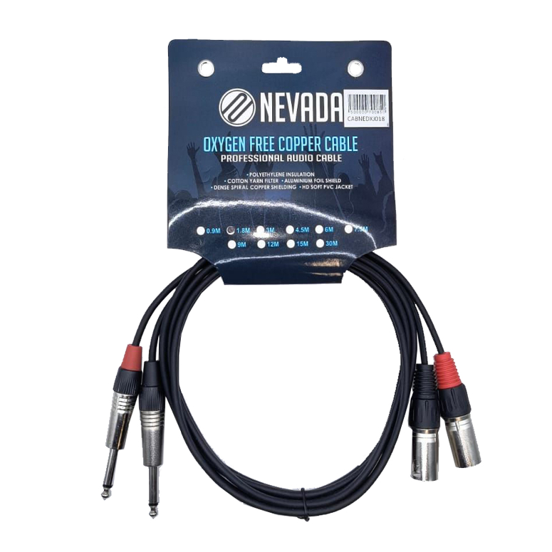 Cable De 2 TS A 2 XLR Macho DXJ 1.8