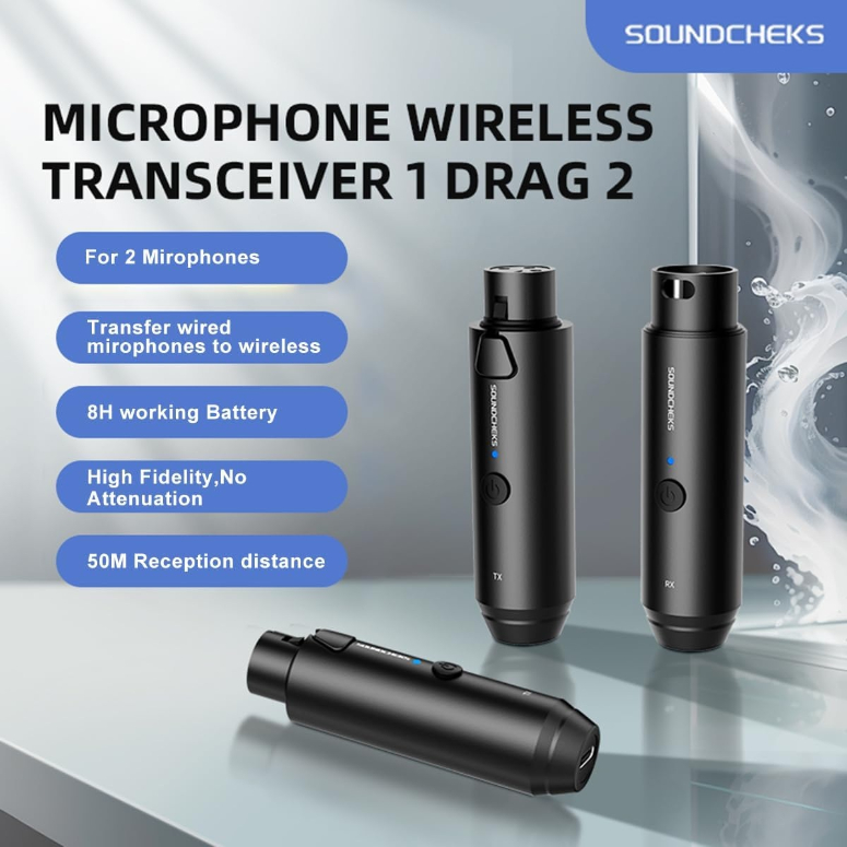 Sistema Inalambrico para 2 microfonos H58-2T-1