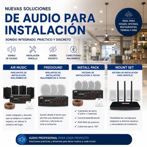 Nuevas soluciones de audio para instalación: sonido integrado, práctico y discreto